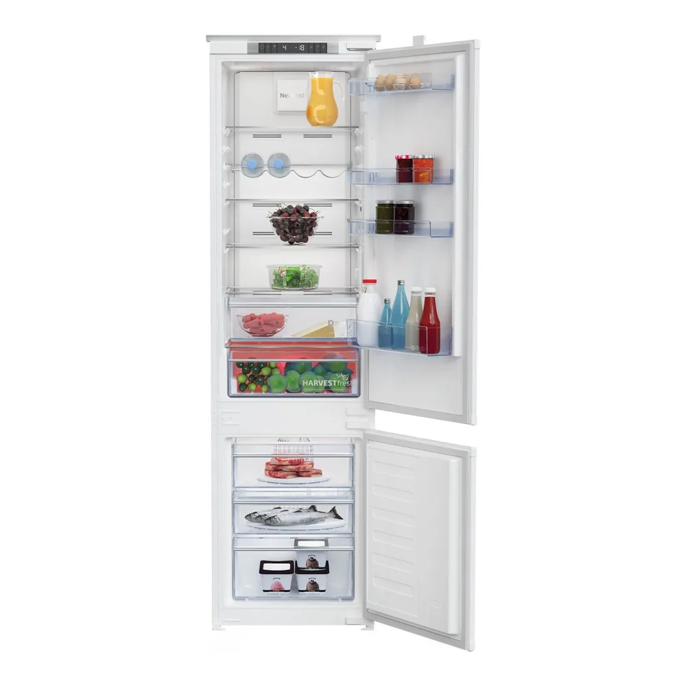 Встраиваемый двухкамерный холодильник Beko BCNA306E3S белый