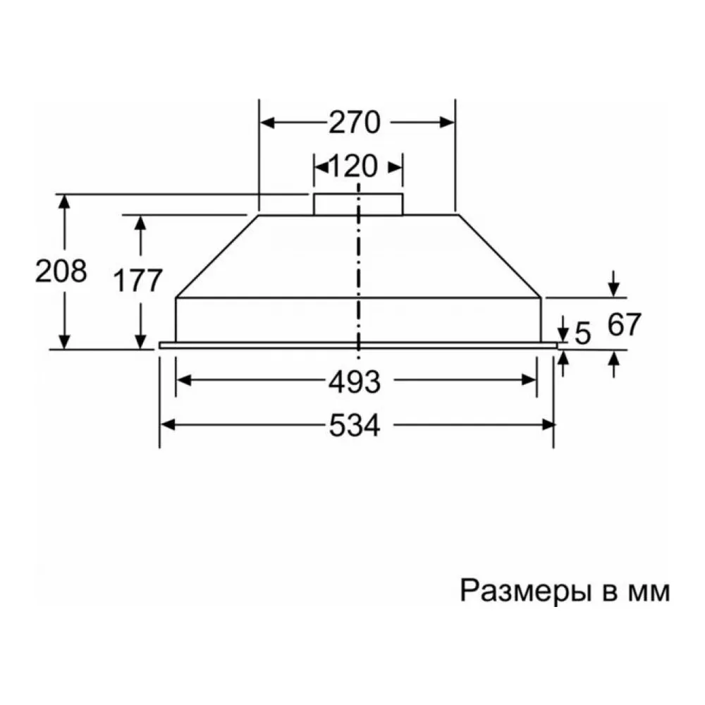 Схема встраивания Встраиваемая вытяжка Bosch DLN52AC70