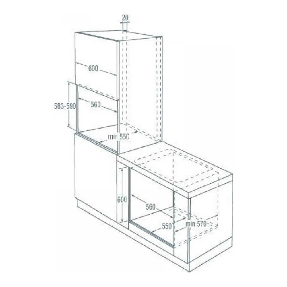 Схема встраивания Духовой шкаф GORENJE GP 896 X