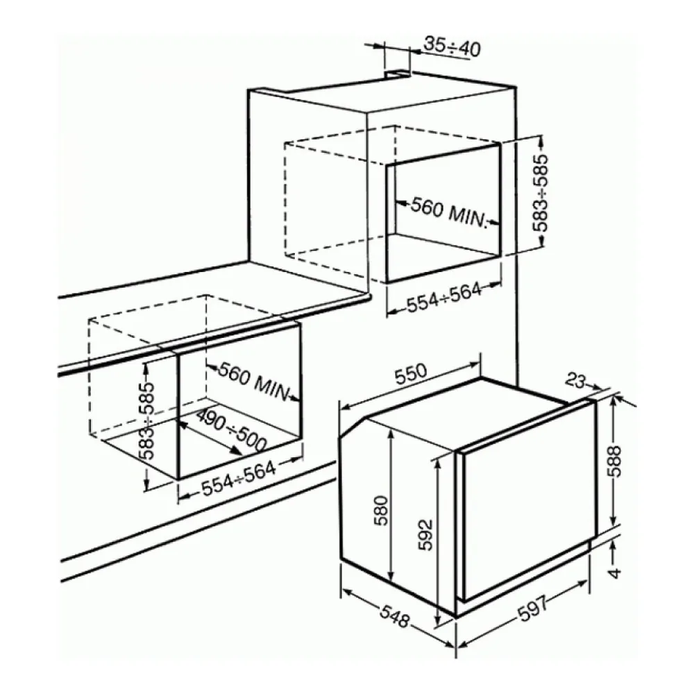 Духовой шкаф SMEG SF6603NRE