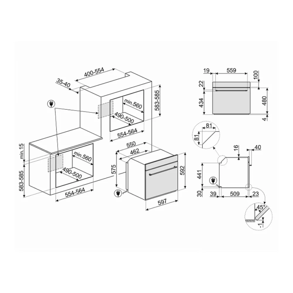 Духовой шкаф SMEG SF855AO