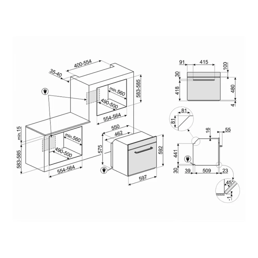 Духовой шкаф SMEG SFP 6925 XPZE 1