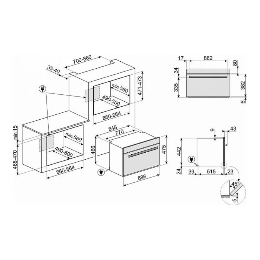 Духовой шкаф SMEG SFPR9604TNR