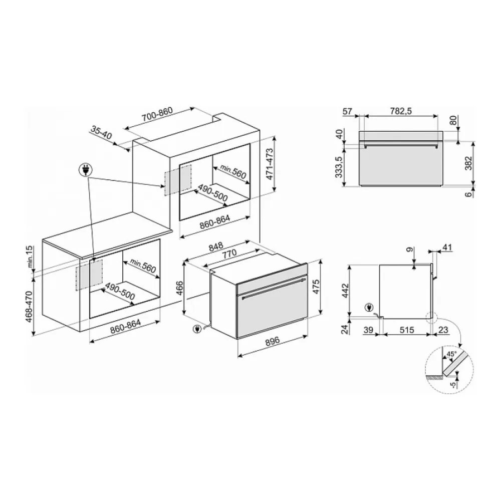 Духовой шкаф SMEG SFR9390X
