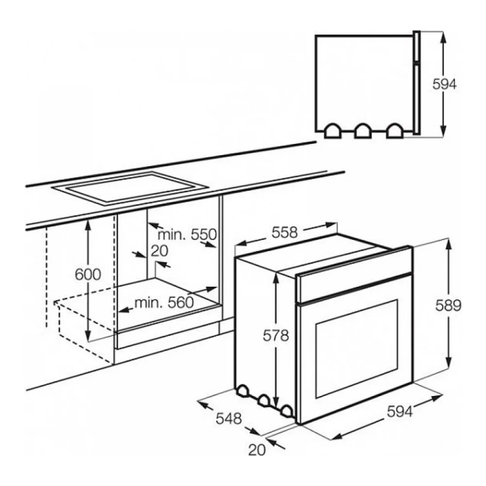 Духовой шкаф ZANUSSI ZOS 35802 XD