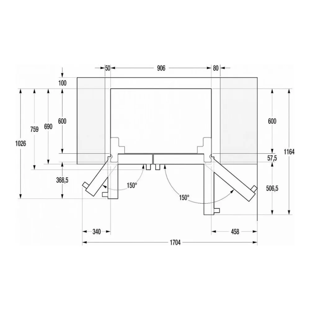Схема встраивания Холодильник GORENJE NRS 9181 CX