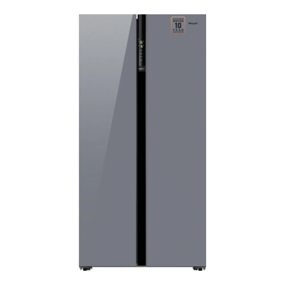 Холодильник WEISSGAUFF WSBS 600 NOFROST INVERTER DARK GREY GLASS
