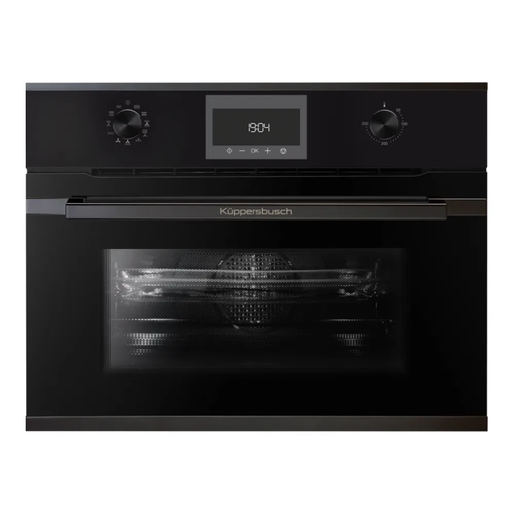 Компактный духовой шкаф с СВЧ KUPPERSBUSCH CBM 6330.0 S2 BLACK CHROME
