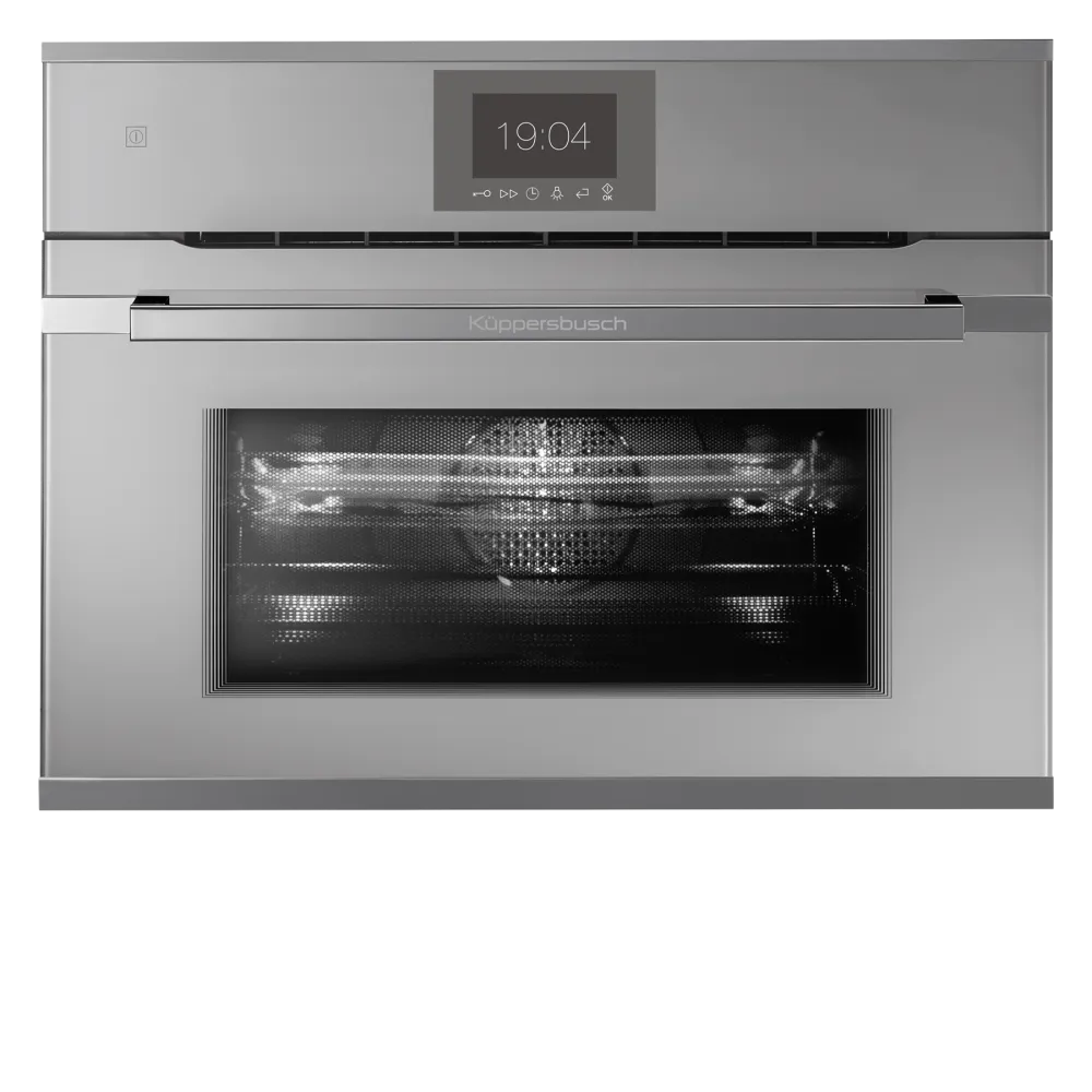Компактный духовой шкаф с СВЧ KUPPERSBUSCH CBM 6550.0 G3 SILVER CHROME