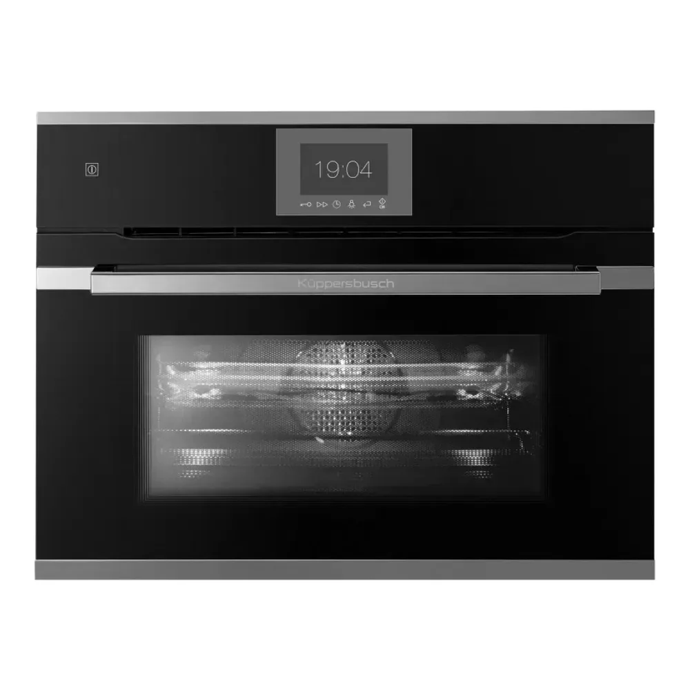 Компактный духовой шкаф с СВЧ KUPPERSBUSCH CBM 6550.0 S3 SILVER CHROME