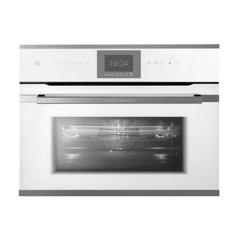 Компактный духовой шкаф с СВЧ KUPPERSBUSCH CBM 6550.0 W3 SILVER CHROME