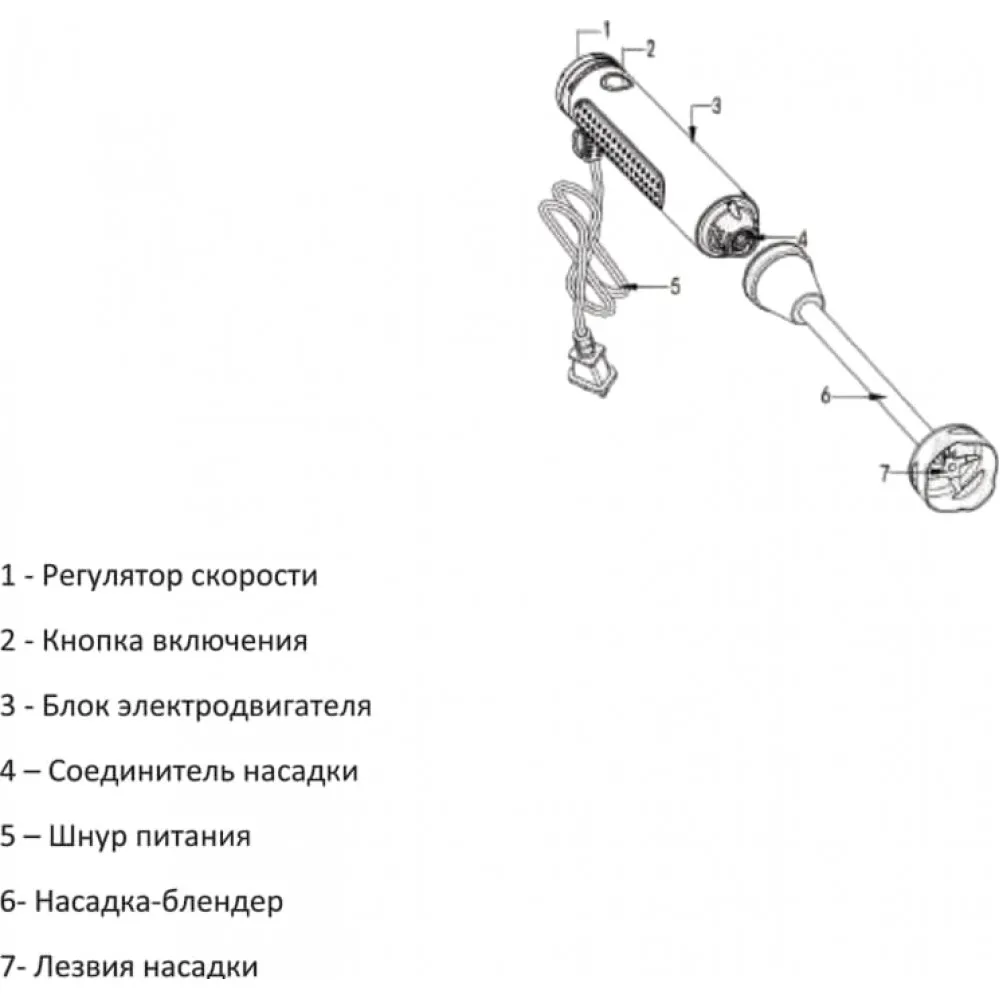 Схема встраивания Блендер Korting KHB 0301 Diva
