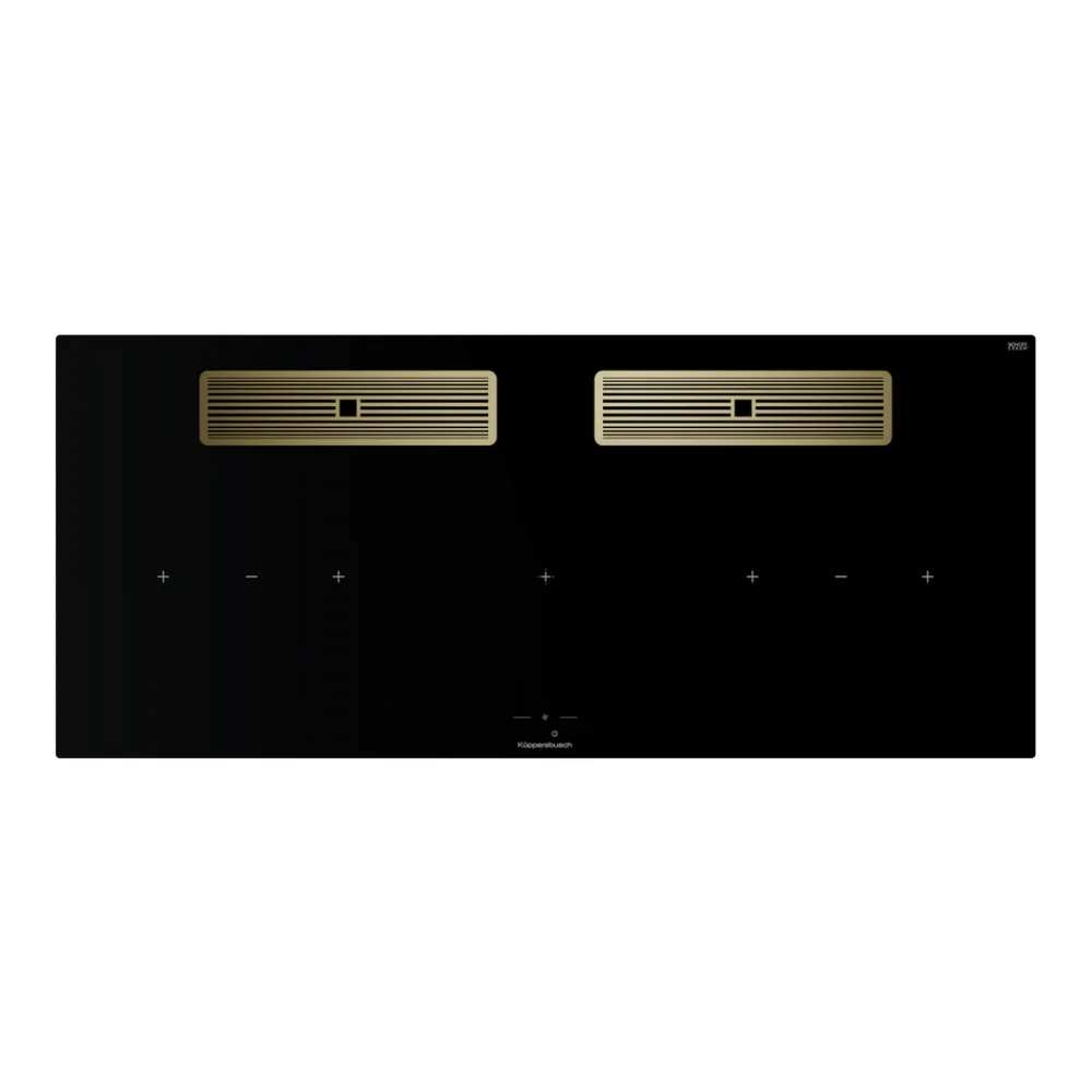 Индукционная варочная поверхность с вытяжкой Kuppersbusch KMI 12850.0 SR-E Gold