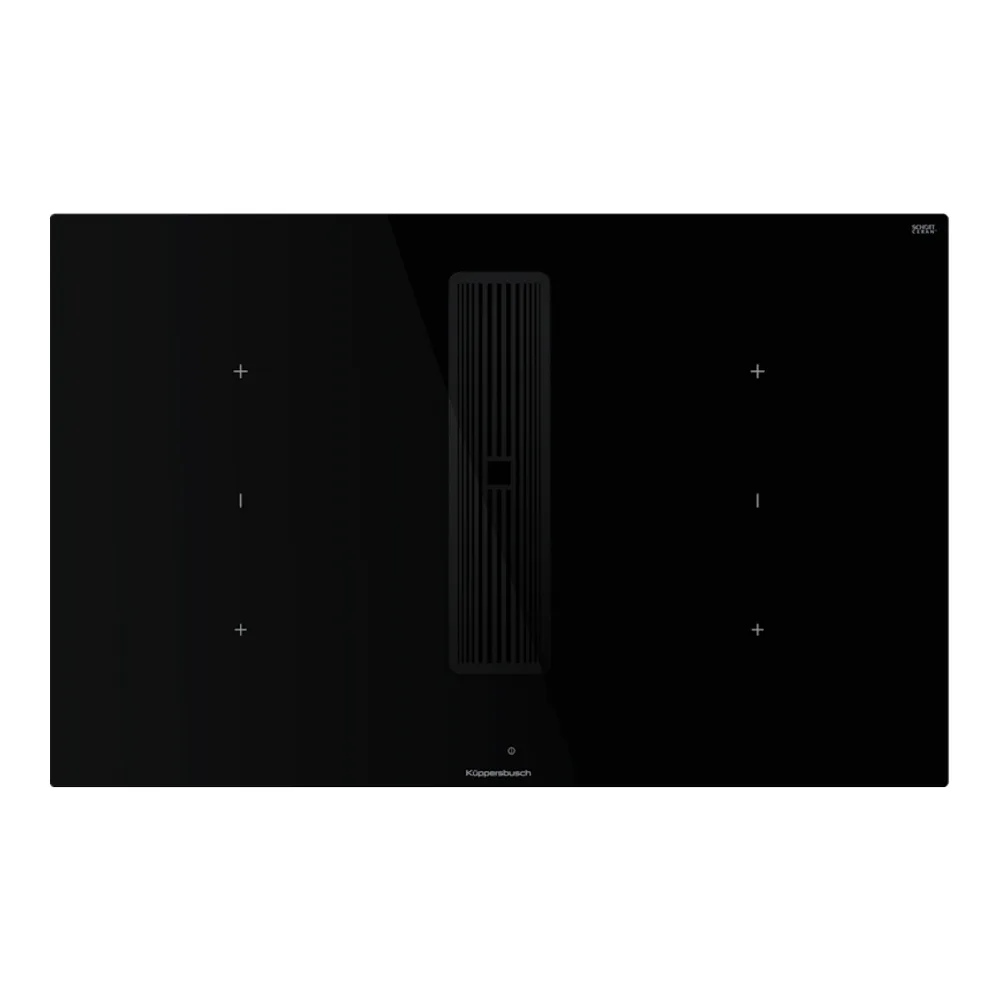 Индукционная варочная панель с вытяжкой Kuppersbusch KMI 8350.0 SR Black Chrome