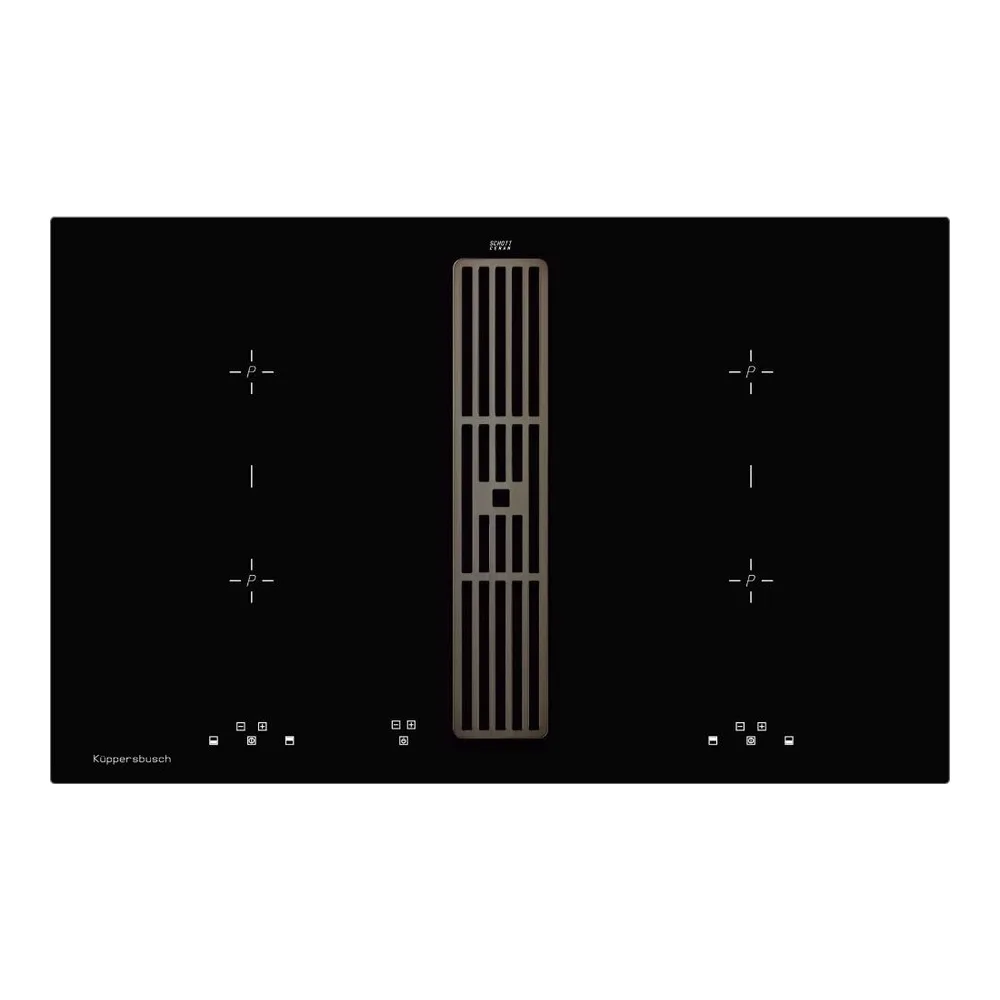 Индукционная варочная панель с вытяжкой Kuppersbusch KMI 8500.0 SR Black Chrome