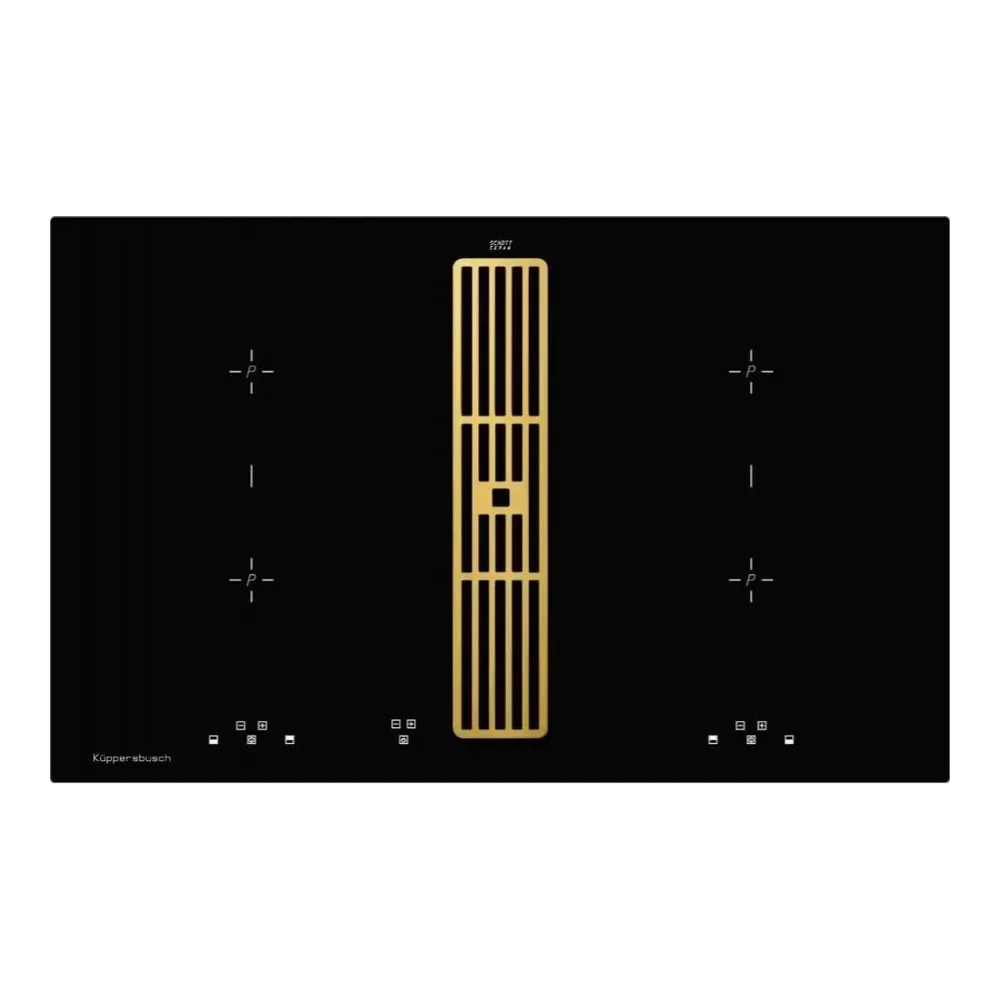 Индукционная варочная панель с вытяжкой Kuppersbusch KMI 8500.0 SR Gold