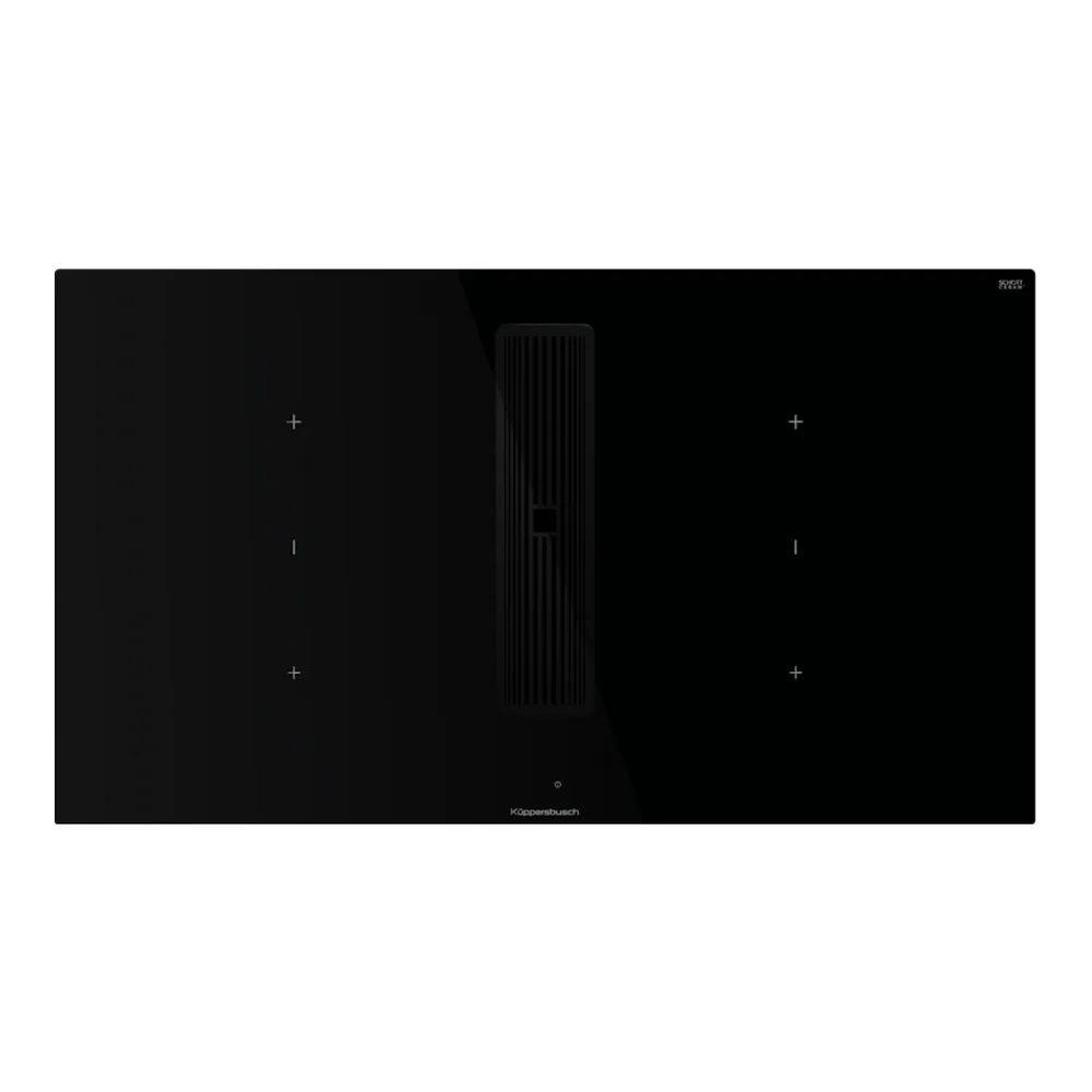 Индукционная варочная панель с вытяжкой Kuppersbusch KMI 9350.0 SR Black Chrome