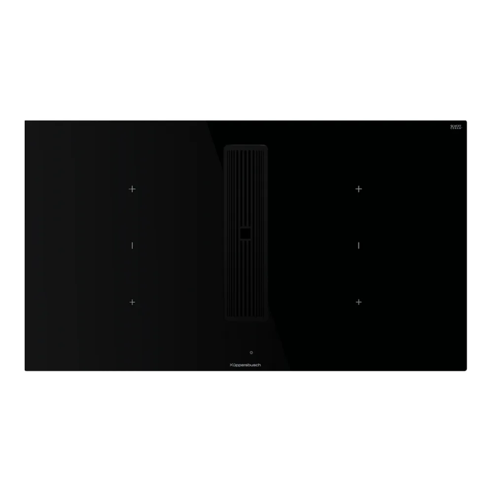 Индукционная варочная панель с вытяжкой Kuppersbusch KMI 9350.0 SR Black Velvet