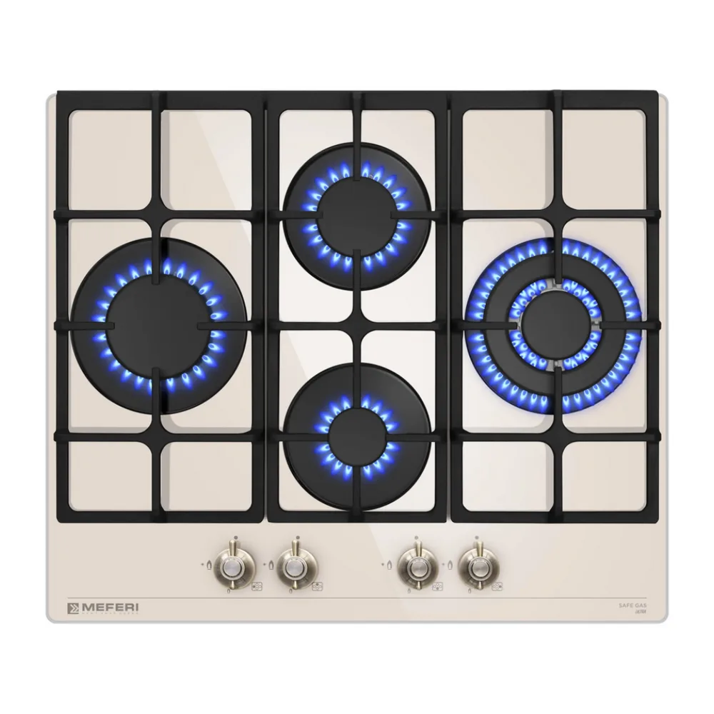 Варочная панель газовая MEFERI MGH604BG GLASS RETRO