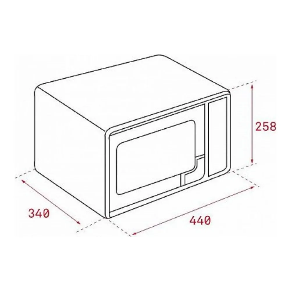 Схема встраивания Микроволновая печь TEKA MWE 207 FI STAINLESS STEEL