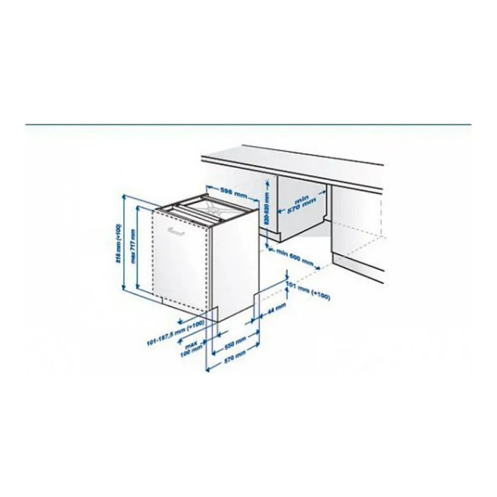 Схема встраивания Посудомоечная машина BEKO DIN 28320
