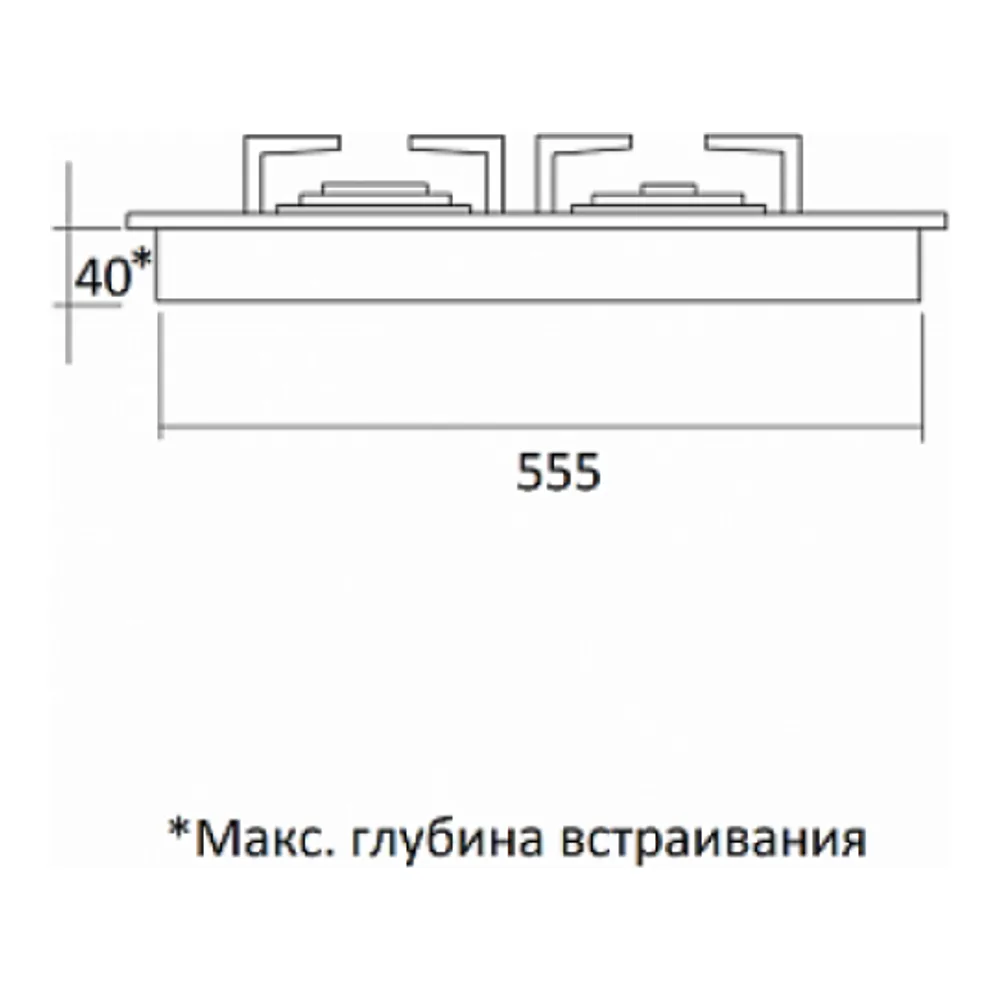 Схема встраивания Варочная панель KUPPERSBERG TG 699 C