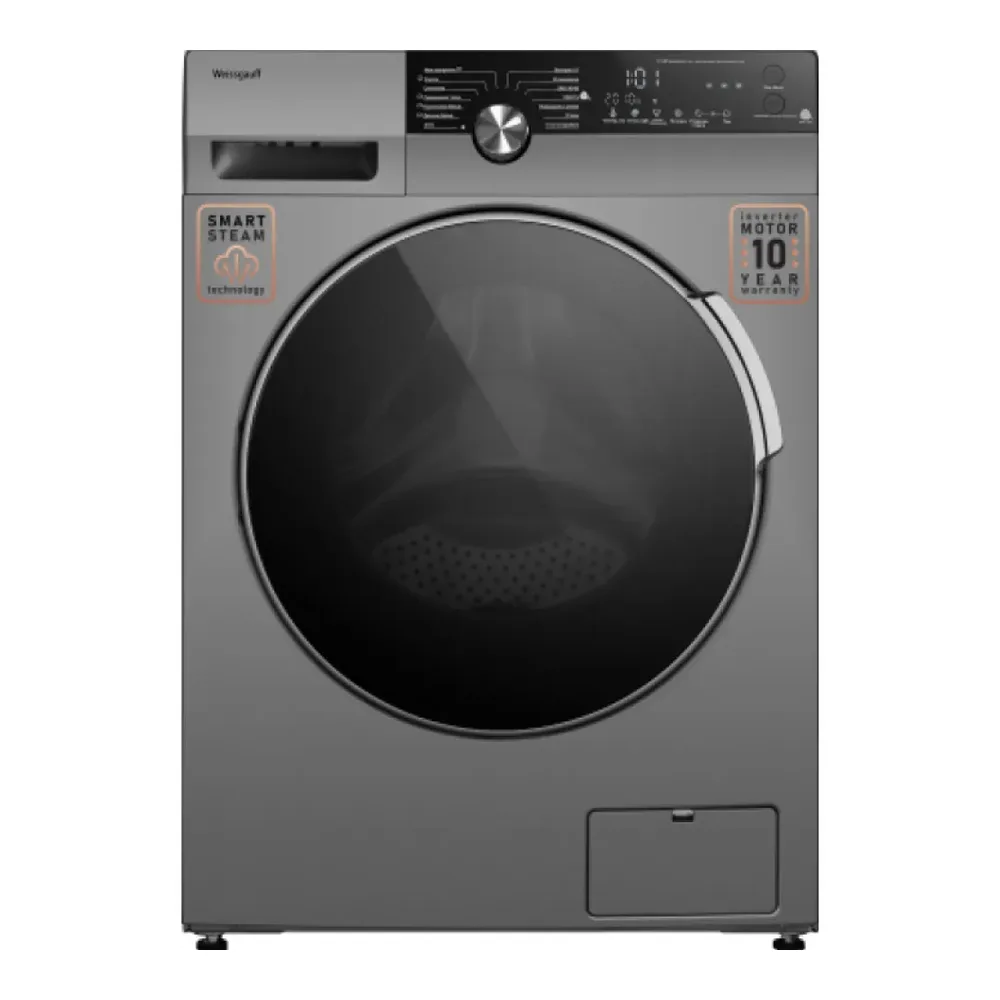 Стиральная машина WEISSGAUFF WM 59412 DC INVERTER STEAM SILVER