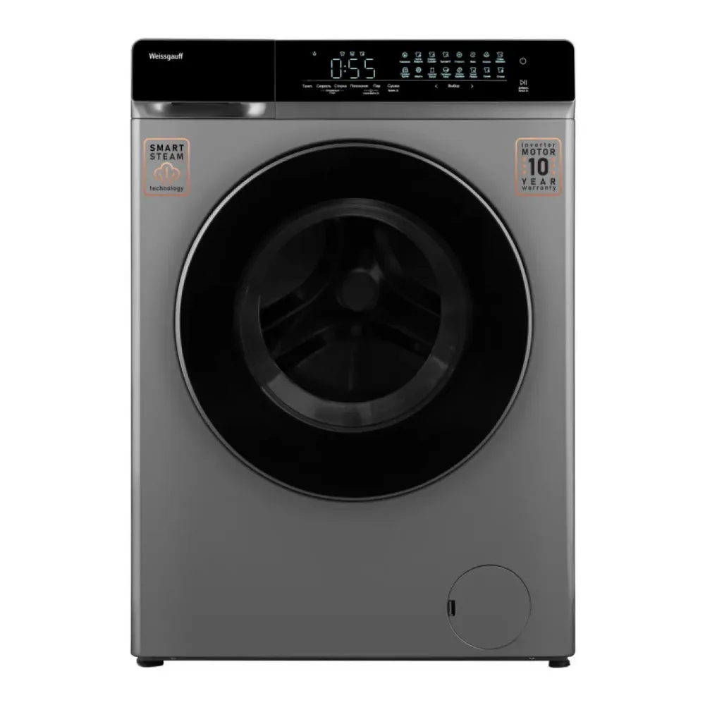 Стиральная машина WEISSGAUFF WMD 888 TOUCH INVERTER STEAM SILVER