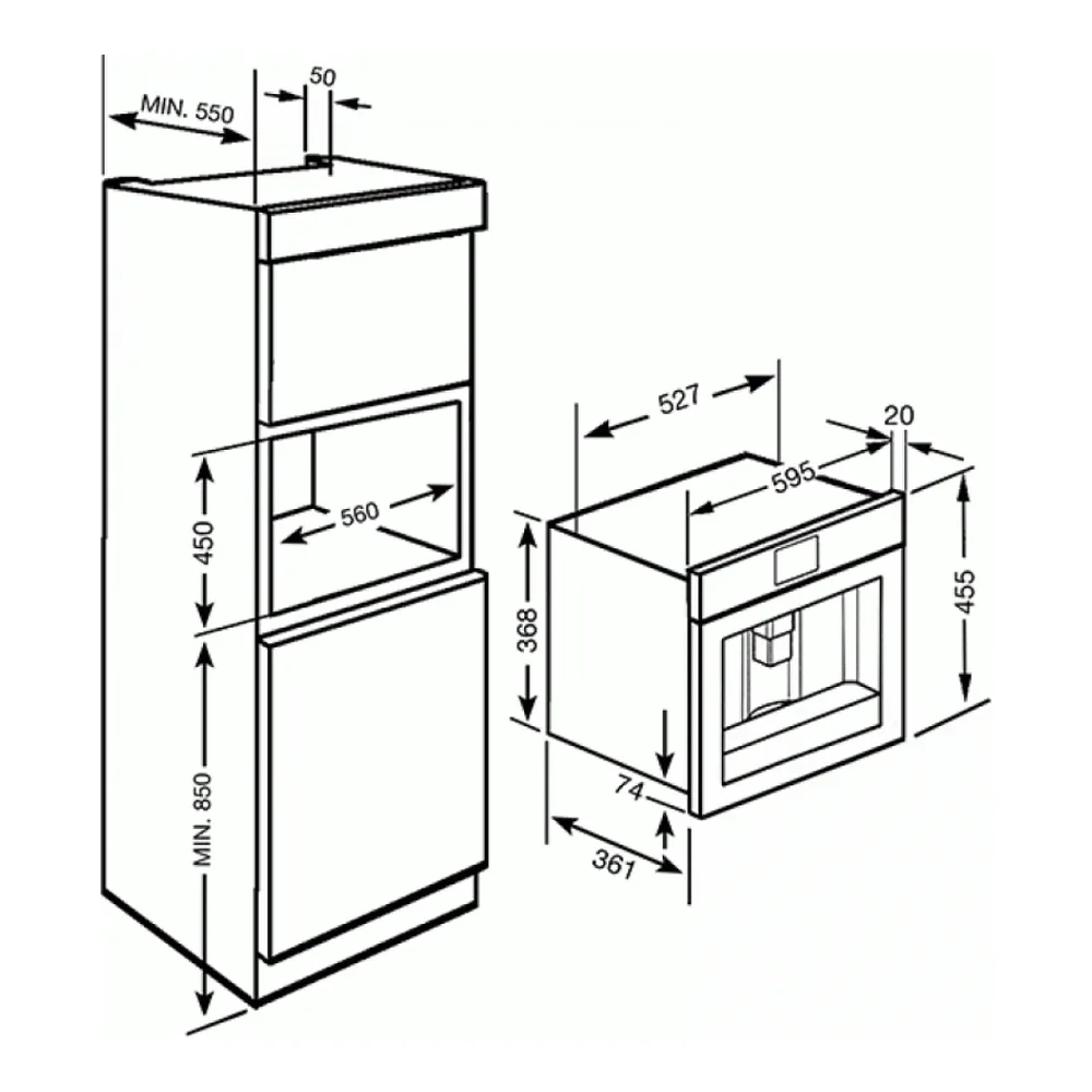 Встраиваемая кофемашина SMEG CMS4101B