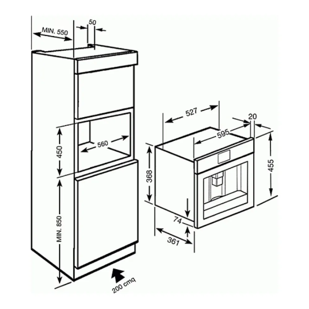 Встраиваемая кофемашина SMEG CMS6451X